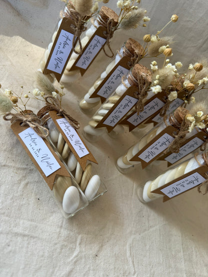 Éprouvette de dragées personnalisée • Naturel • Nude Taupe Beige