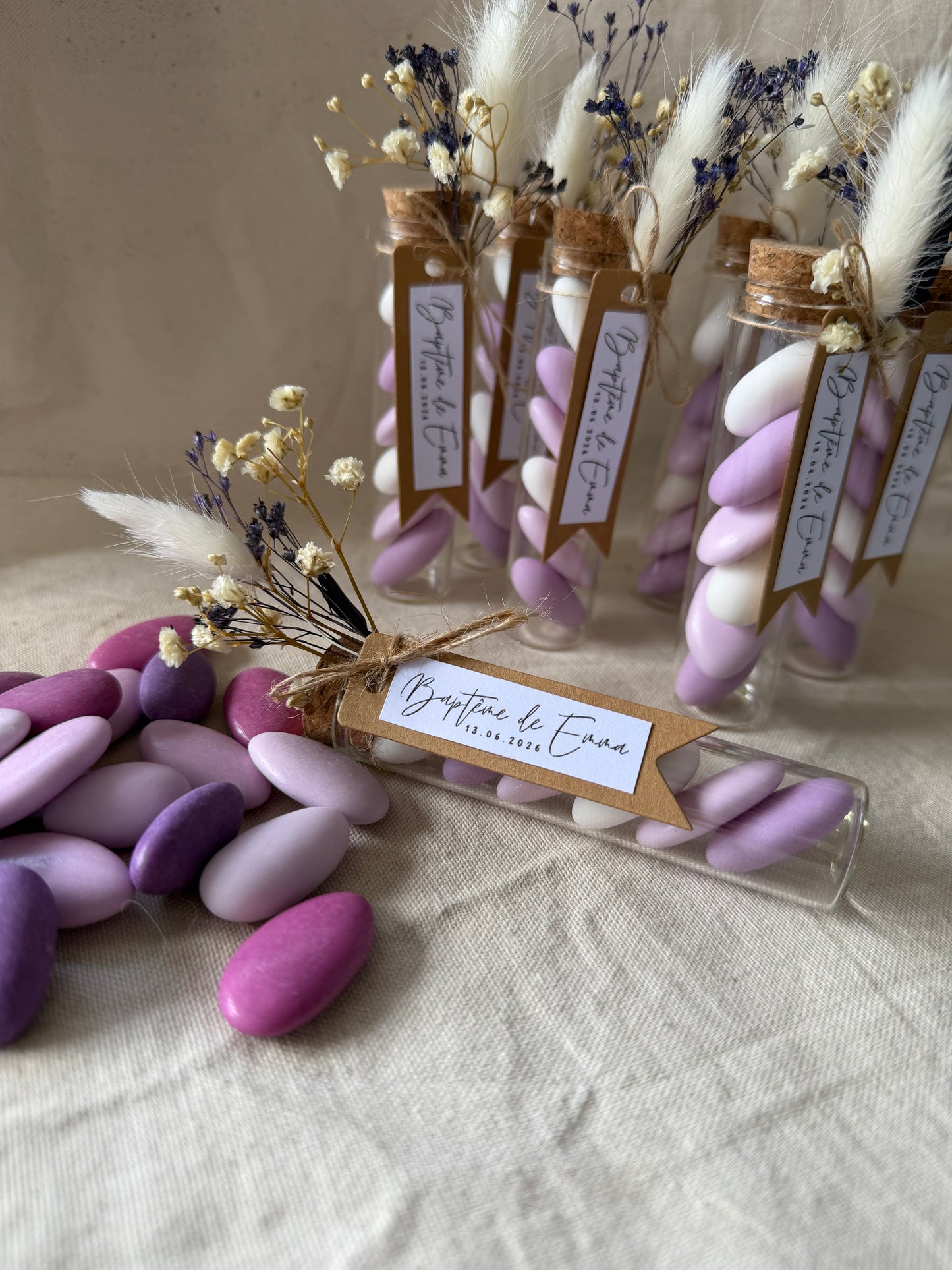 Éprouvette de dragées personnalisée • Violet