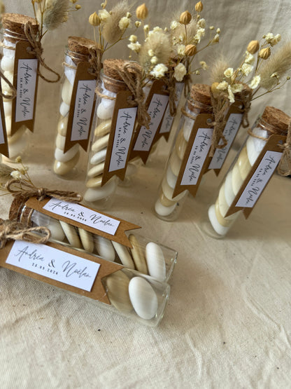 Éprouvette de dragées personnalisée • Naturel • Nude Taupe Beige