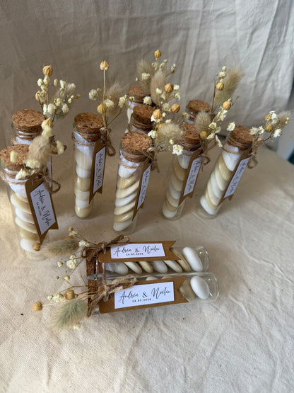 Éprouvette de dragées personnalisée • Naturel • Nude Taupe Beige