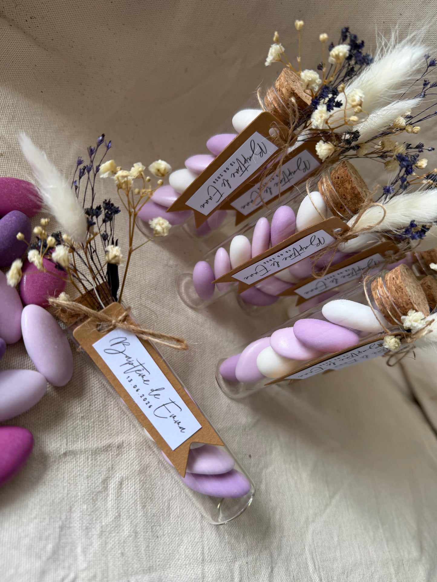 Éprouvette de dragées personnalisée • Violet