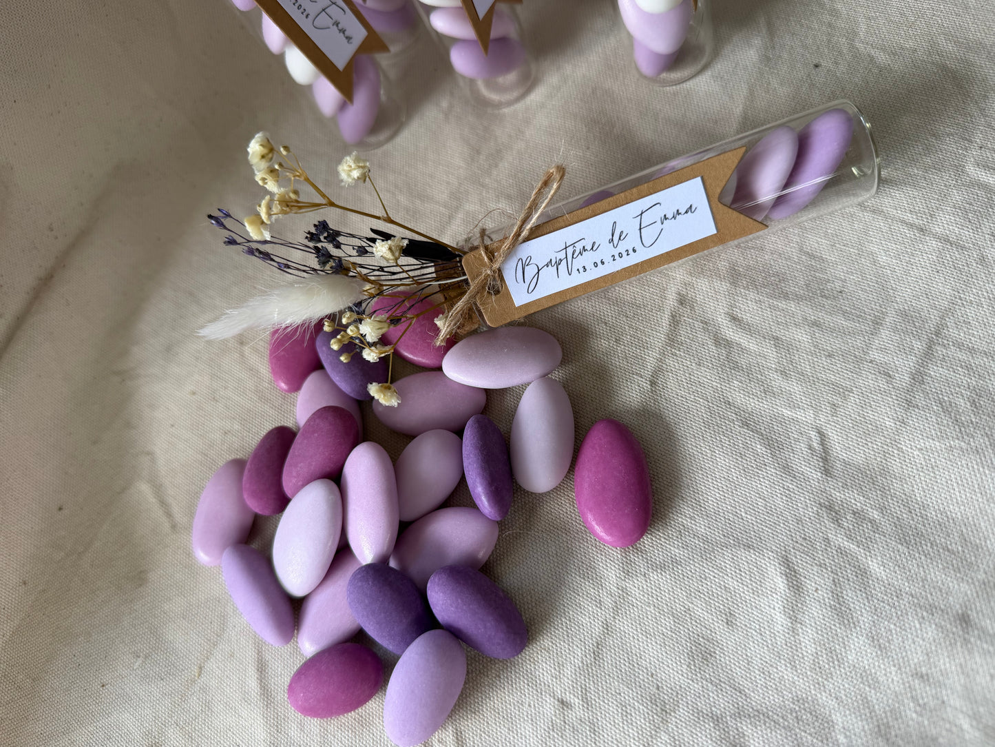 Éprouvette de dragées personnalisée • Violet