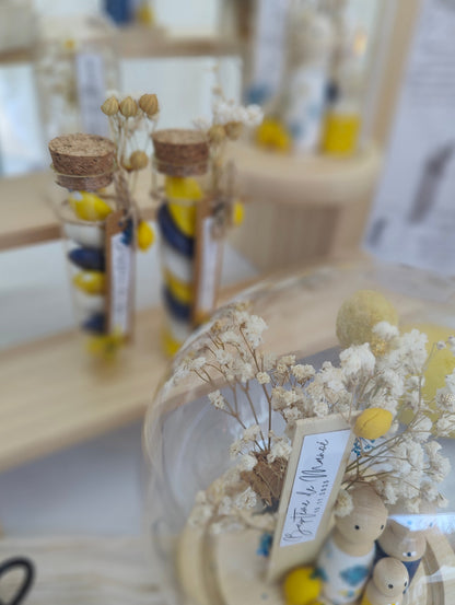 alt="Cadeau baptême personnalisé cloche en verre Dolce Vita – création artisanale unique"