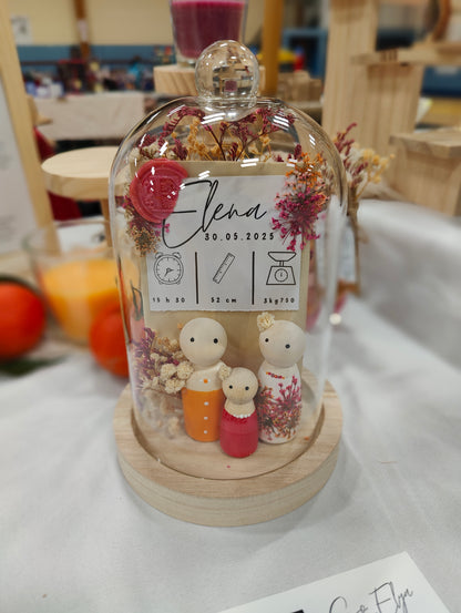 alt="Étiquette personnalisable cloche en verre Dolce Vita – souvenir artisanal SoElya"